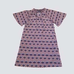 Like New Banana Republic mini dress with pockets retro print size 2